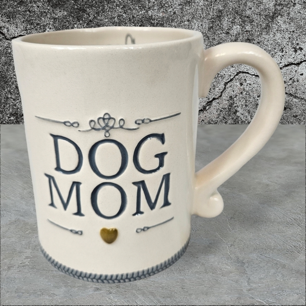 Grasslands Road Dog Mom Cream & Light Blue Coffee Mug Tea Cup‎  P63